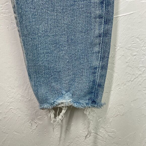 Zara Blue Light Wash Distressed Skinny Jeans 2 - Picture 3 of 7